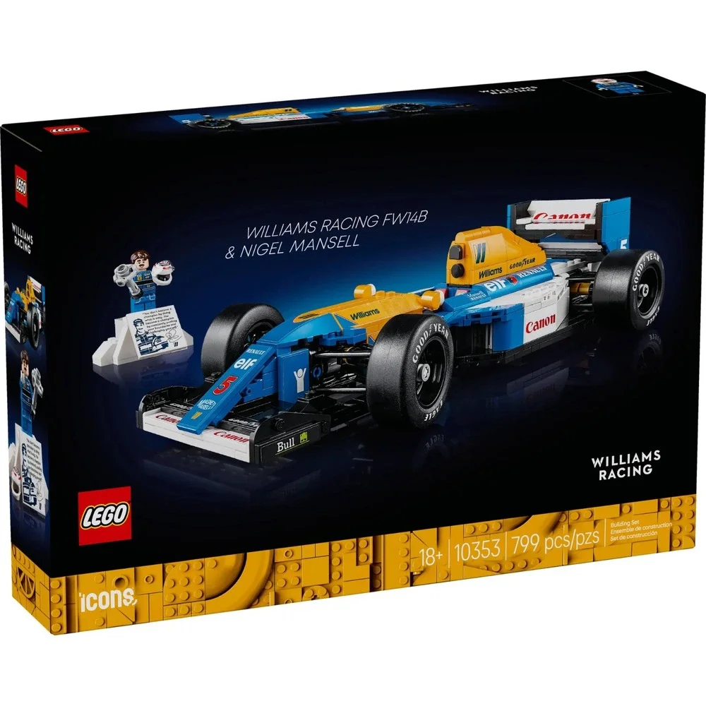 LEGO ICONS/WILLIAMS RACING FW14B/NIGEL MANSELL/10353/799 PCS/NEW/MSLIWR070226
